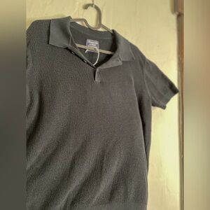 Black abercrombie & fitch polo size L